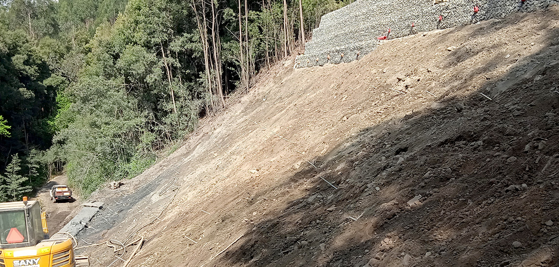 Empreitada de Estabilização de Talude na Linha do Douro - Pregagens