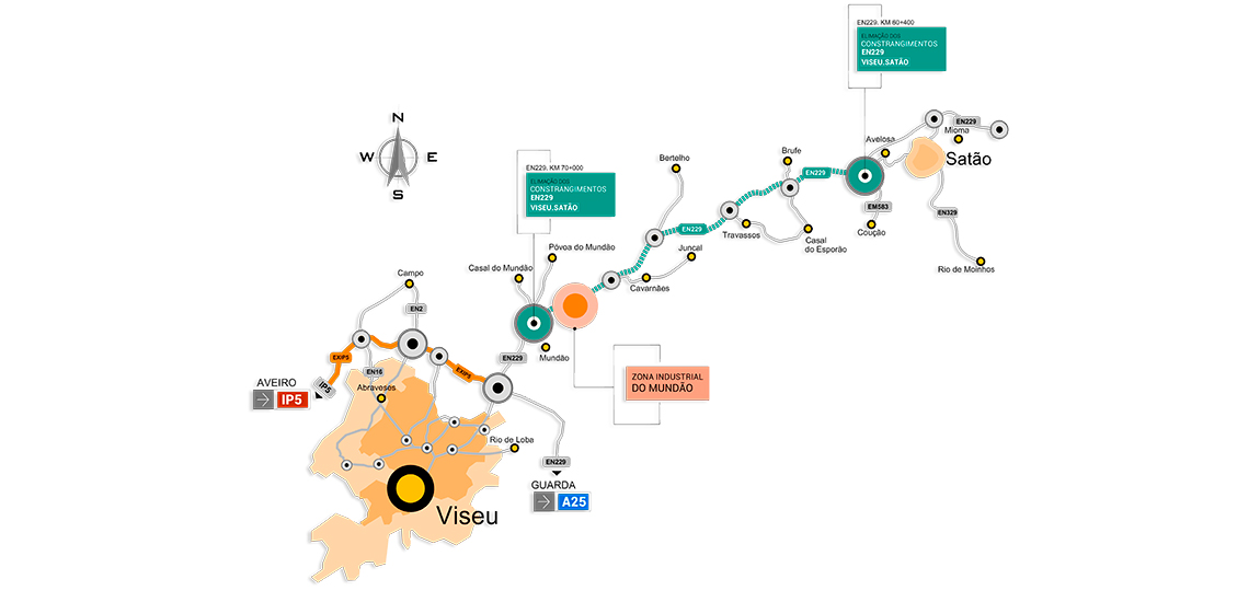 consignação da empreitada de eliminação dos constrangimentos na EN229 entre Sátão e Viseu