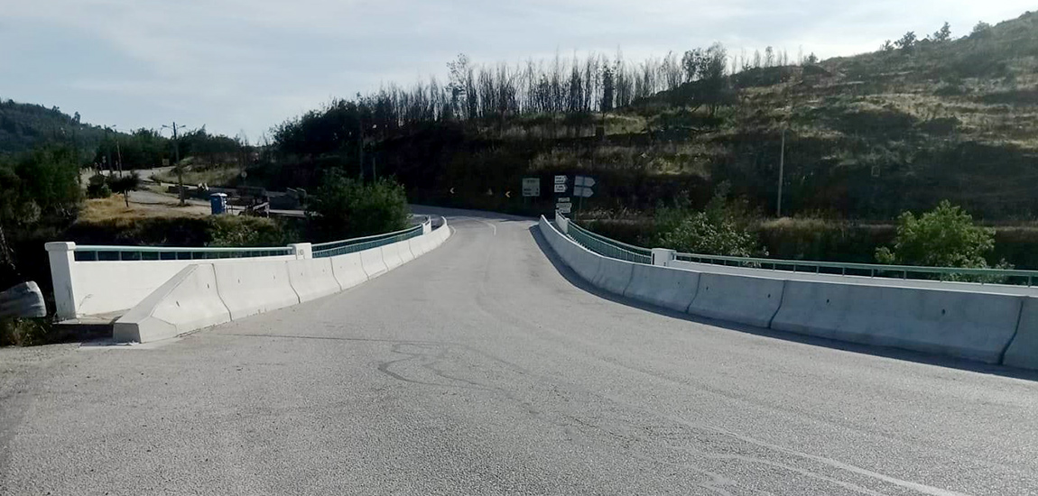 Colocação das guardas de segurança na Ponte do Carvalhal