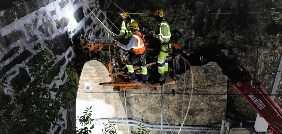 Trabalhos de reabilitação e reforço dos Túneis na Linha da Beira Baixa: fotografia 1