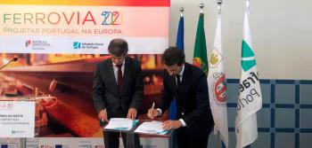 Cerimónia de assinatura do auto de consignação da empreitada de modernização do troço entre Torres Vedras e Caldas da Rainha, na Linha do Oeste