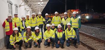 Alunos da 1ª Pós-Graduação em Engenharia Ferroviária do ISEL visitam trabalhos de modernização da Linha de Sines