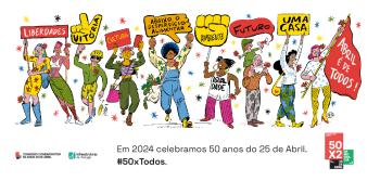 Ilustração do Nuno Saraiva -  Comissão Comemorativa 50 anos 25 de Abril