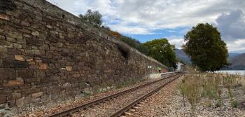 Reforço de muro de suporte na Linha do Douro